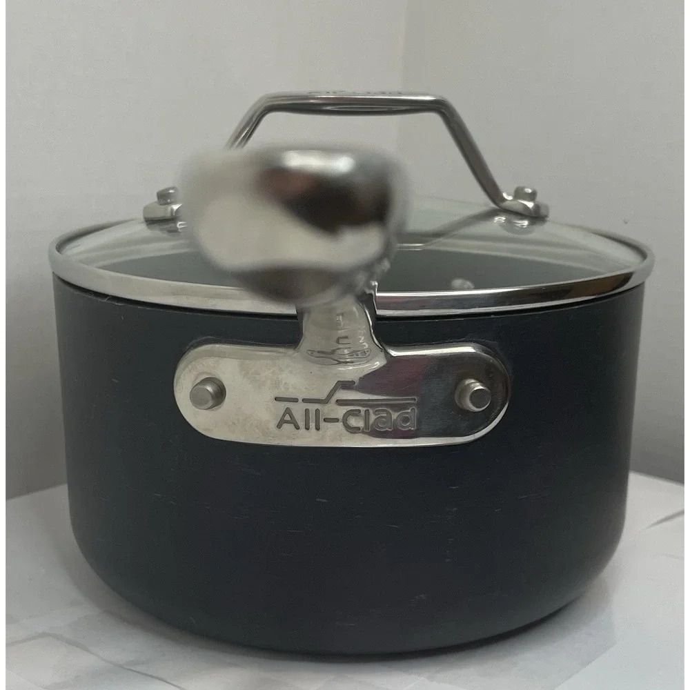 All-Clad 2.5 Qt Hard Anodized Aluminum Nonstick Sauce Pan & Tempered Glass Lid